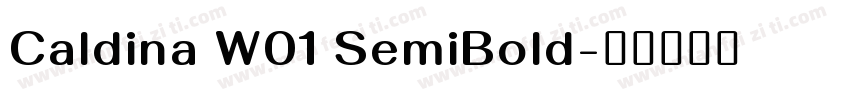 Caldina W01 SemiBold字体转换